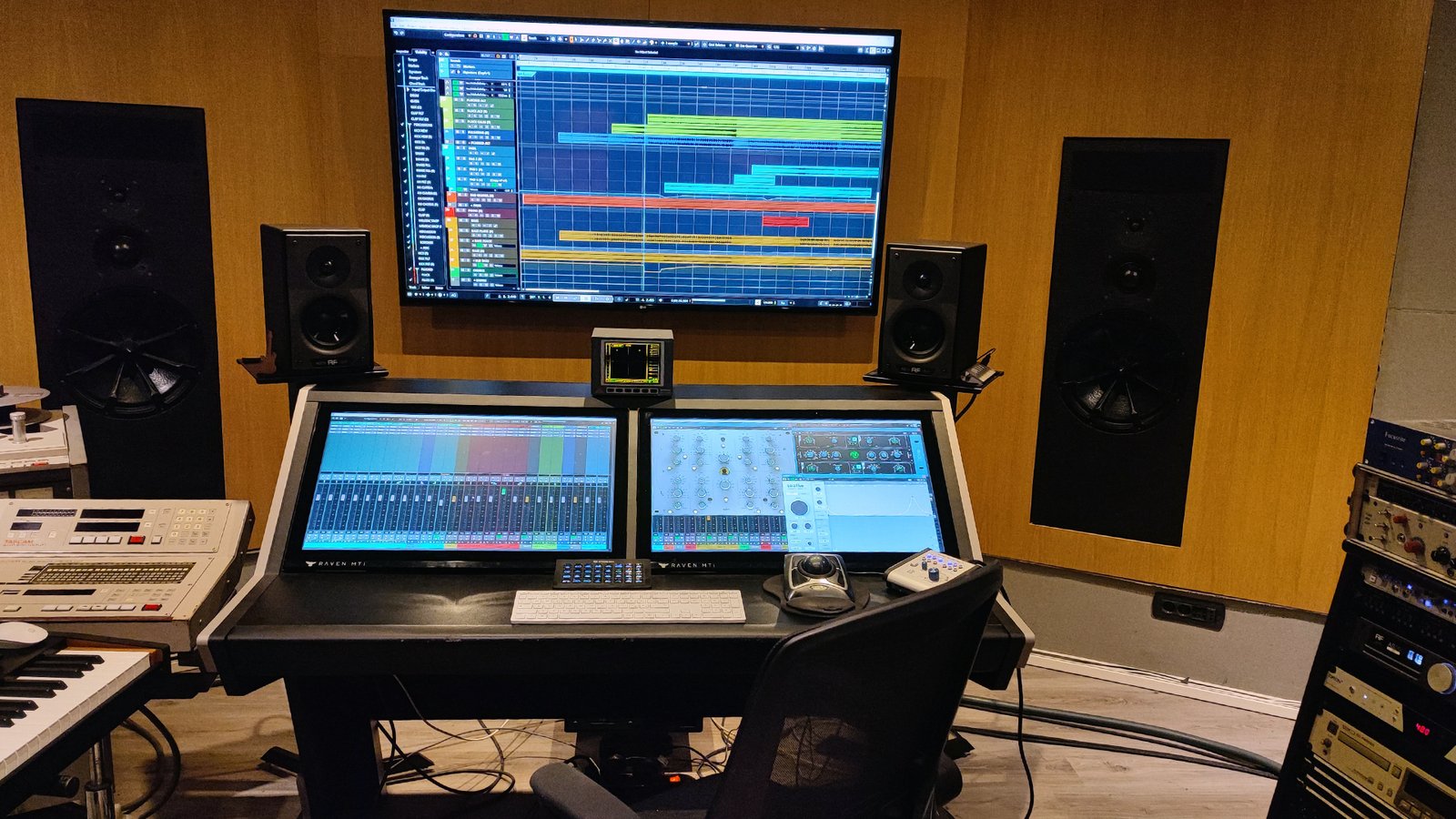 Studio A outboard gear — professional recording studio Italy