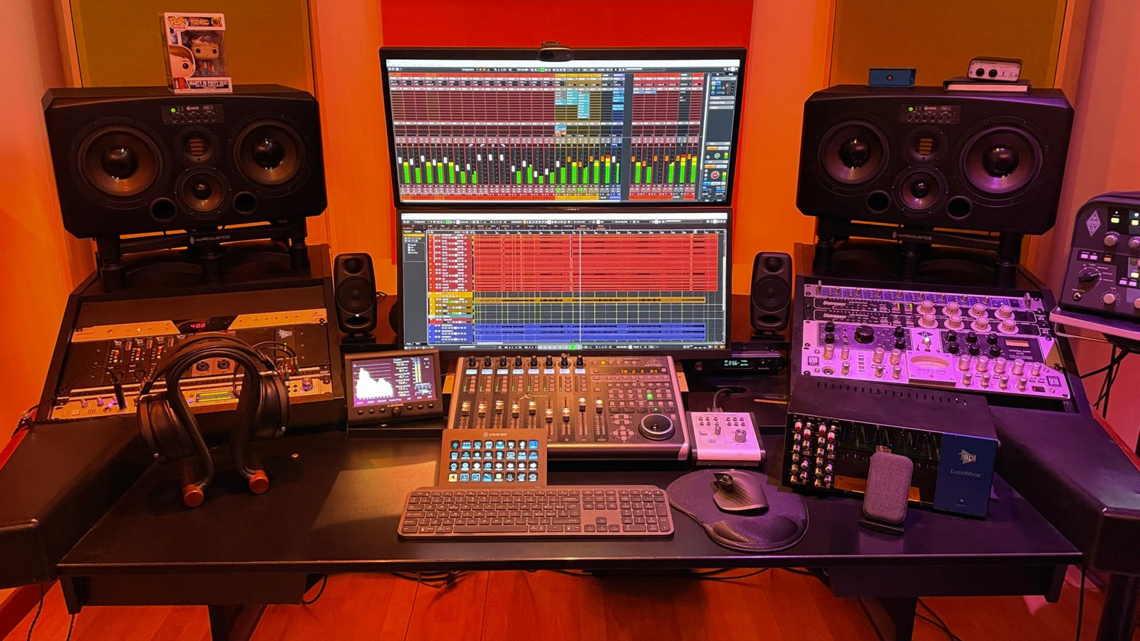 Recording studio B at Virus Studio — acoustic design Tuscany