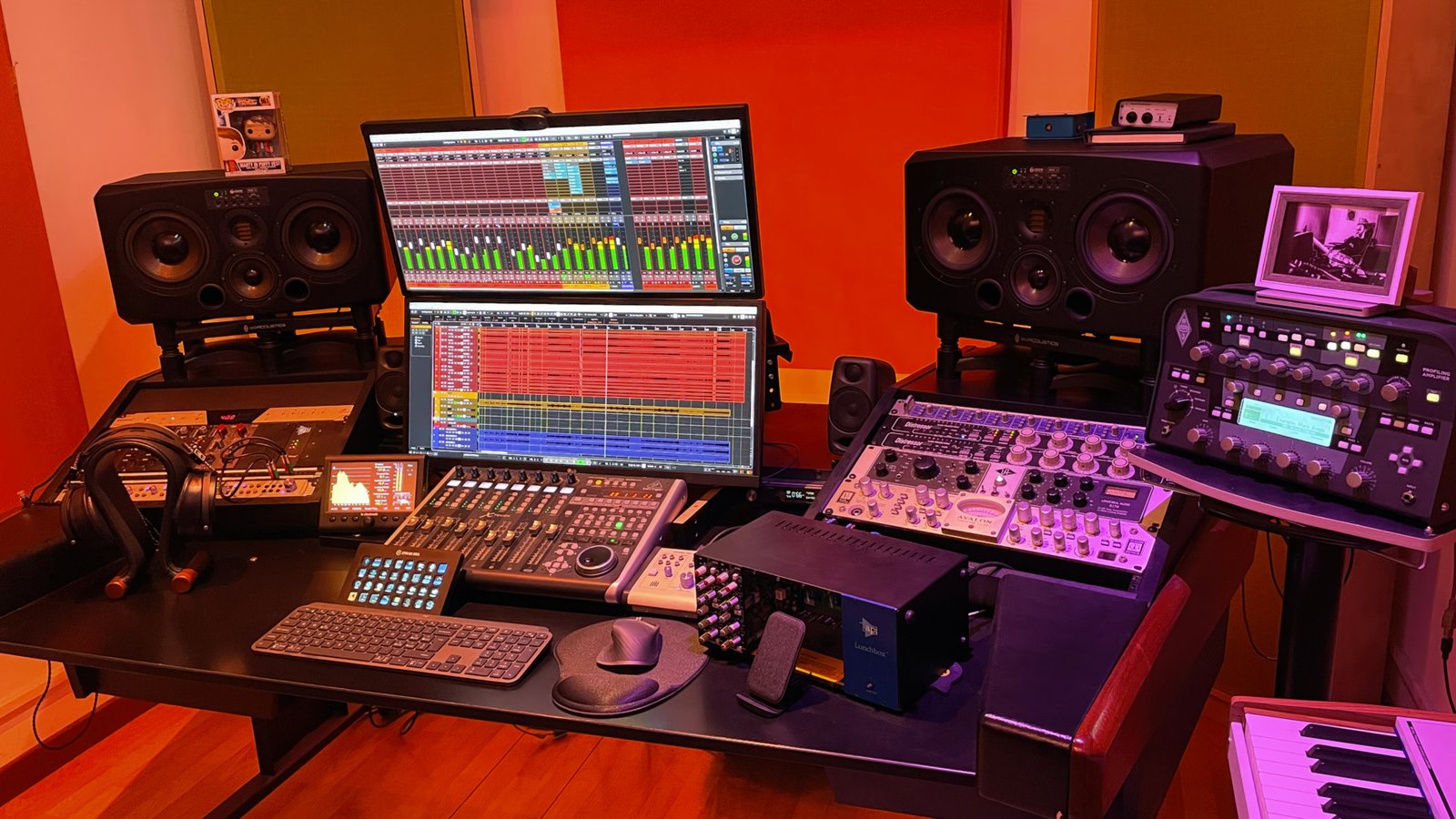 Studio B outboard rack — professional mixing studio Italy